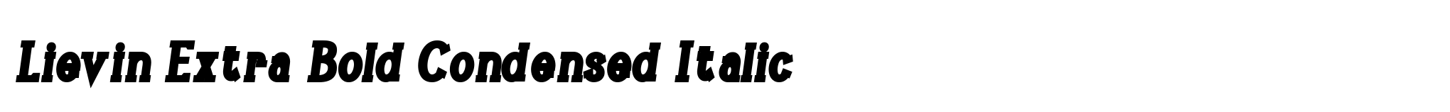 Lievin Extra Bold Condensed Italic image